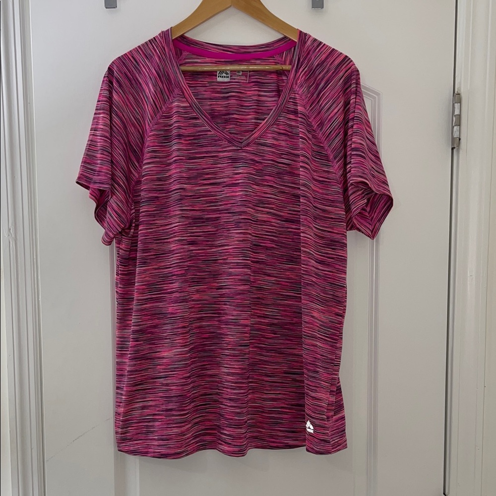 RBX Women's V-Neck Pink Performance Tee